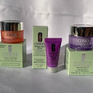 CLINIQUE Skincare Gift Set-Cleansing Balm,Eyes & Smart Clinical MD-3pc-BOXED-NEW
